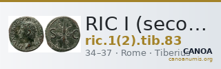 RIC I (second edition) Tiberius 83 — CANOA