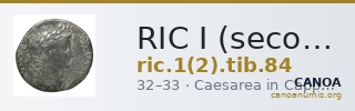 RIC I (second edition) Tiberius 84 — CANOA