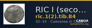RIC I (second edition) Tiberius 84 — CANOA