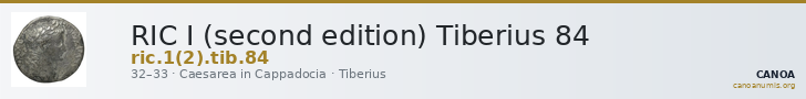 RIC I (second edition) Tiberius 84 — CANOA