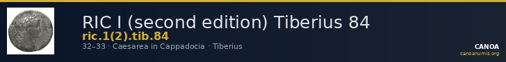 RIC I (second edition) Tiberius 84 — CANOA