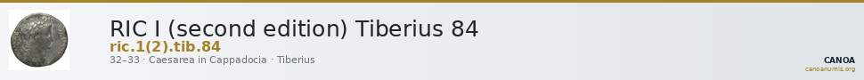 RIC I (second edition) Tiberius 84 — CANOA
