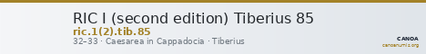 RIC I (second edition) Tiberius 85 — CANOA