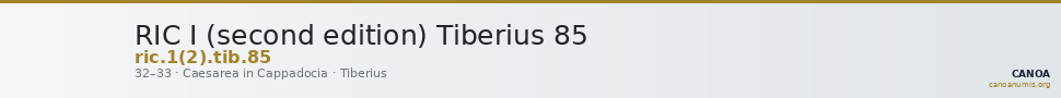 RIC I (second edition) Tiberius 85 — CANOA