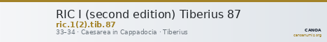 RIC I (second edition) Tiberius 87 — CANOA