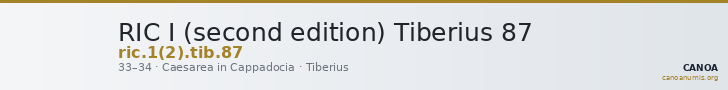 RIC I (second edition) Tiberius 87 — CANOA