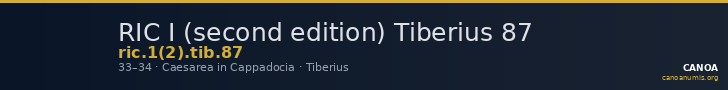 RIC I (second edition) Tiberius 87 — CANOA