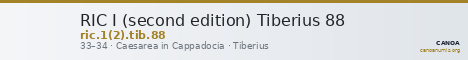 RIC I (second edition) Tiberius 88 — CANOA