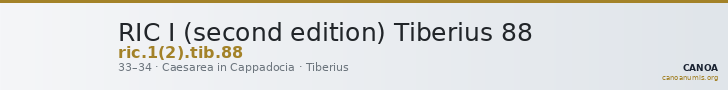 RIC I (second edition) Tiberius 88 — CANOA