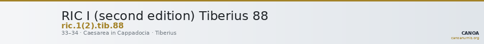 RIC I (second edition) Tiberius 88 — CANOA
