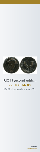 RIC I (second edition) Tiberius 89 — CANOA