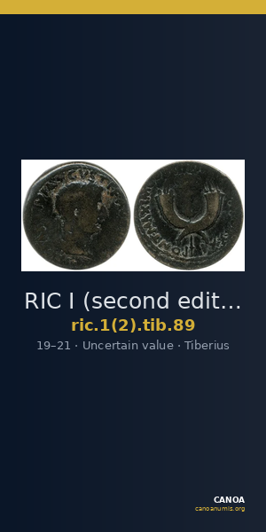 RIC I (second edition) Tiberius 89 — CANOA