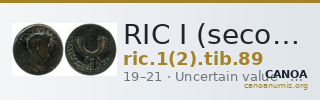RIC I (second edition) Tiberius 89 — CANOA