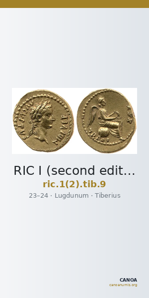 RIC I (second edition) Tiberius 9 — CANOA