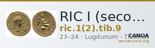 RIC I (second edition) Tiberius 9 — CANOA