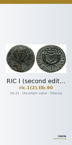 RIC I (second edition) Tiberius 90 — CANOA