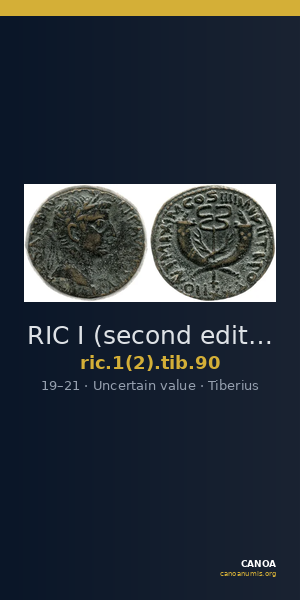 RIC I (second edition) Tiberius 90 — CANOA