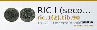 RIC I (second edition) Tiberius 90 — CANOA