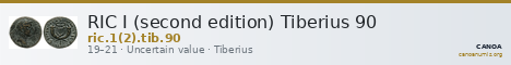 RIC I (second edition) Tiberius 90 — CANOA