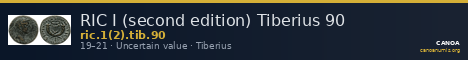 RIC I (second edition) Tiberius 90 — CANOA