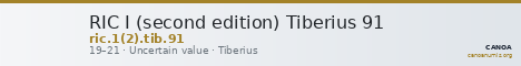 RIC I (second edition) Tiberius 91 — CANOA