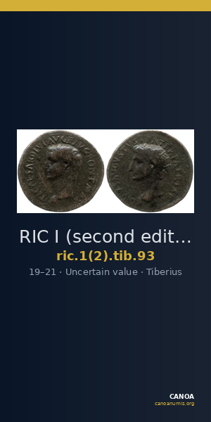 RIC I (second edition) Tiberius 93 — CANOA