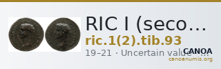 RIC I (second edition) Tiberius 93 — CANOA