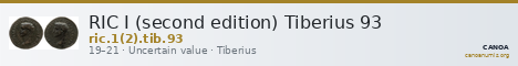 RIC I (second edition) Tiberius 93 — CANOA