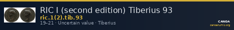 RIC I (second edition) Tiberius 93 — CANOA