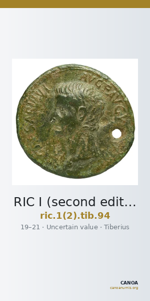 RIC I (second edition) Tiberius 94 — CANOA
