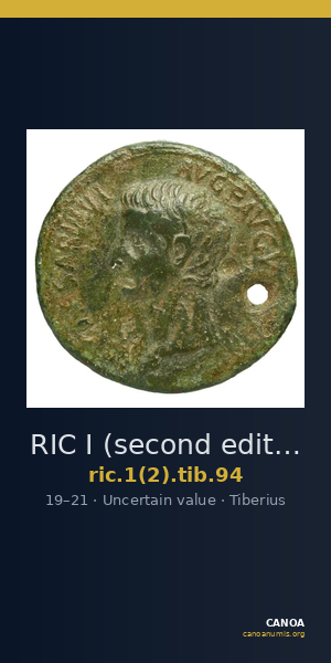 RIC I (second edition) Tiberius 94 — CANOA