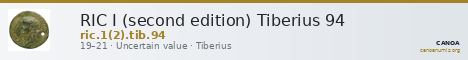 RIC I (second edition) Tiberius 94 — CANOA