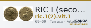 RIC I (second edition) Vitellius 1 — CANOA