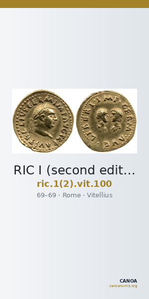 RIC I (second edition) Vitellius 100 — CANOA