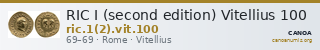 RIC I (second edition) Vitellius 100 — CANOA