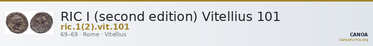 RIC I (second edition) Vitellius 101 — CANOA