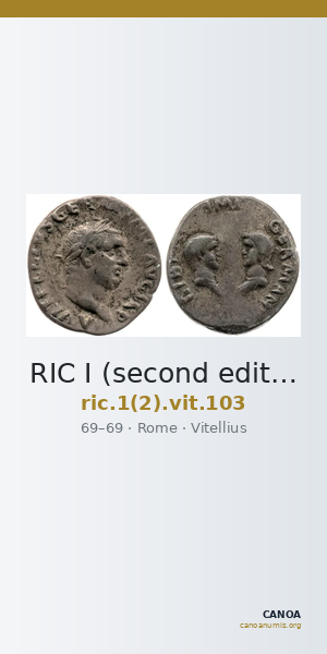 RIC I (second edition) Vitellius 103 — CANOA