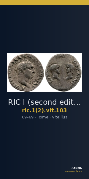 RIC I (second edition) Vitellius 103 — CANOA