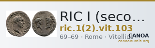 RIC I (second edition) Vitellius 103 — CANOA