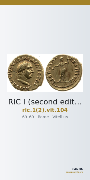 RIC I (second edition) Vitellius 104 — CANOA