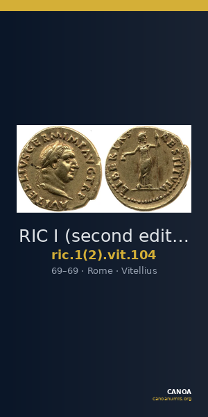 RIC I (second edition) Vitellius 104 — CANOA