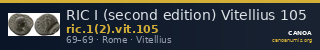 RIC I (second edition) Vitellius 105 — CANOA