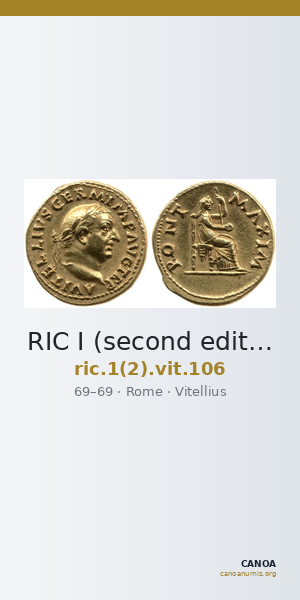 RIC I (second edition) Vitellius 106 — CANOA