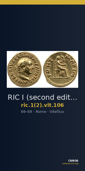 RIC I (second edition) Vitellius 106 — CANOA