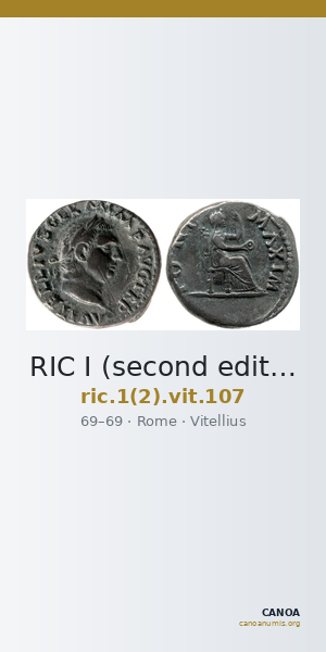 RIC I (second edition) Vitellius 107 — CANOA