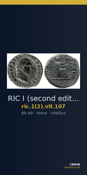 RIC I (second edition) Vitellius 107 — CANOA