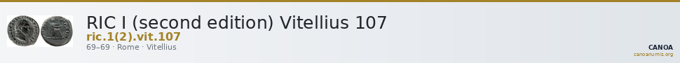 RIC I (second edition) Vitellius 107 — CANOA