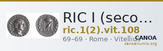 RIC I (second edition) Vitellius 108 — CANOA