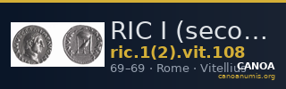 RIC I (second edition) Vitellius 108 — CANOA