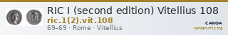 RIC I (second edition) Vitellius 108 — CANOA